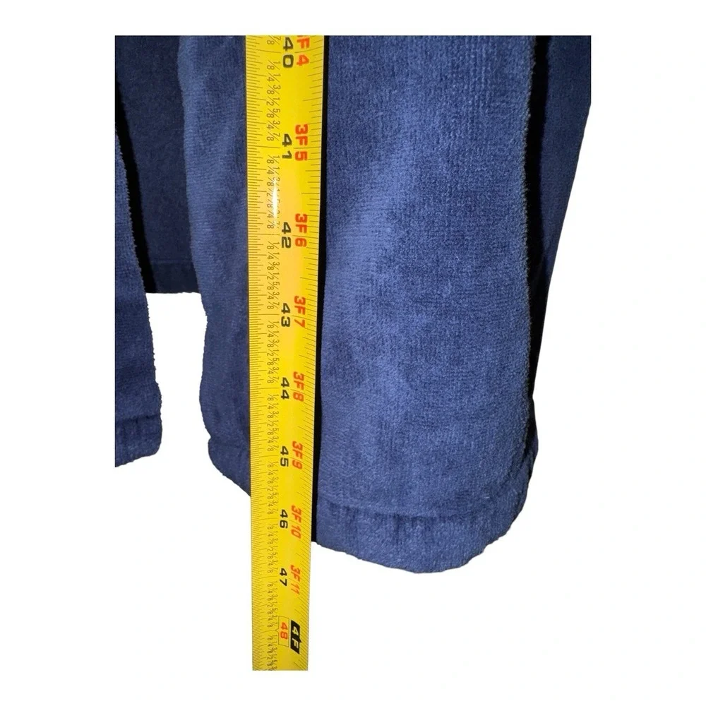 Polo Ralph Lauren Bath Robe Men's S/M Navy Blue Cotton Terry Belted Sleepwear